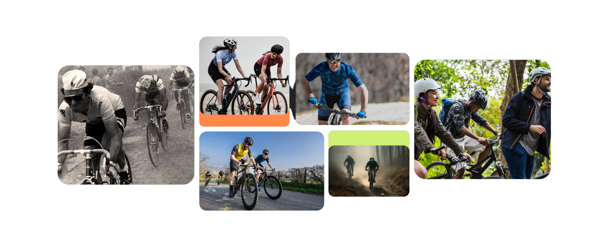 Cyclists riding together